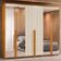 Guarda Roupa Casal Volpi 6 Portas Com Espelhos Mdf 278 Cm Cinamomo Off White Madetec
