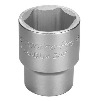 Soquete Sextavado em Aço Cromo Vanádio 38 mm - Encaixe 3/4"
