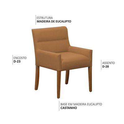 Kit 6 Cadeiras Para Mesa De Jantar Angel Base Madeira Corano Caramelo - Nexta Casa