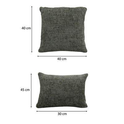 Kit 02 Almofadas Decorativas 30x45cm E 40x40cm Linhão Verde - Nexta Casa