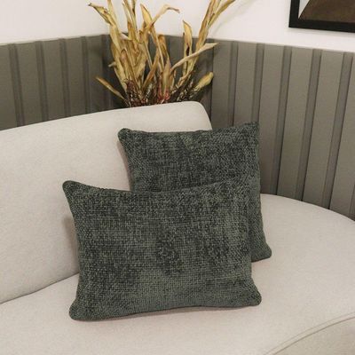 Kit 02 Almofadas Decorativas 30x45cm E 40x40cm Linhão Verde - Nexta Casa
