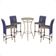 Mesa Bistro E 4 Banquetas Roma Fendi Corda Náutica 11 Azul