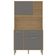 Armário De Cozinha Compacto Zen 3 Portas 1 Gaveta Com Nicho Decorativo 0,90m - Freijó/gris