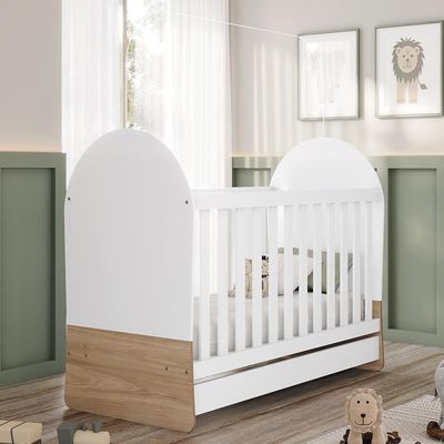 Berço Americano Mini Cama Magia Branco-jequitibá Com Colchão Baby Physical - Móveis Henn