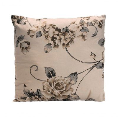 Almofada Decorativa Com Refil 2 Peças 200 Fios 100% Algodão - Estampa Samara Caqui