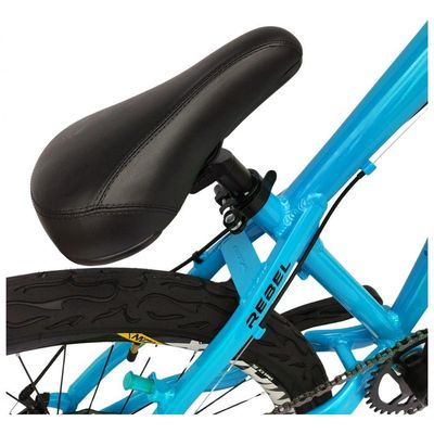 Bicicleta aro26 Gta Rebel Freeride Downhill Single 7v Rodas Vmaxx FreioDisco Pneu Flame Preto Azul