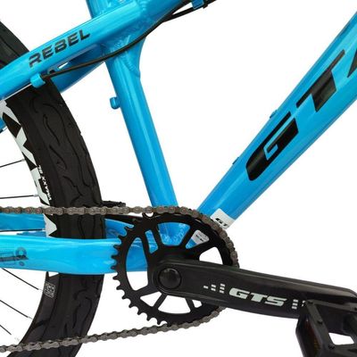 Bicicleta aro26 Gta Rebel Freeride Downhill Single 7v Rodas Vmaxx FreioDisco Pneu Flame Preto Azul