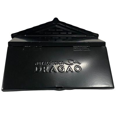 Caixa De Correios Pombinhos De Muro Pequena 12x25x12cm Preta