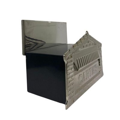 Caixa De Correios Tijolinho Frente E Tampa Traseira Inox Pequena 12x25x12cm Cromado