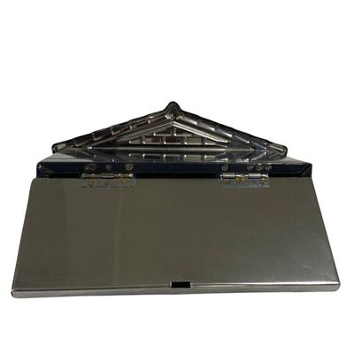 Caixa De Correios Tijolinho Frente E Tampa Traseira Inox Pequena 12x25x12cm Cromado