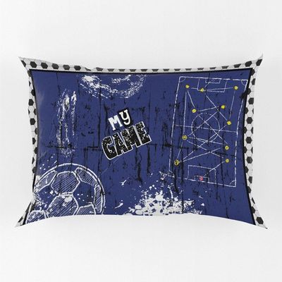 Porta Travesseiro Fronha Avulsa Estampada Futebol Game 70cm X 50cm - Digital Juvenil Infantil Moderno Decorativo Esporte