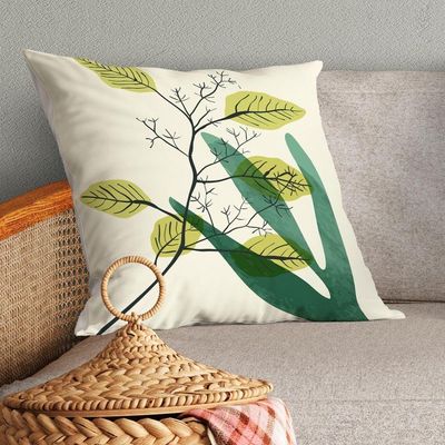 Kit Trio Capas De Almofadas Estampadas Em Veludo Suede 45cm X 45cm - Decoração Luxo Para Sala Cor Verde
