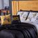 Kit Cobre Leito Colcha Casal Padrão Game Streamer Amarelo Dupla Face Com Almofadas Estampadas 07 Peças