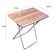 Mesa Portátil Dobrável 70x50cm ? Alumínio E Madeira, Multiuso Para Casa, Escritório E Camping