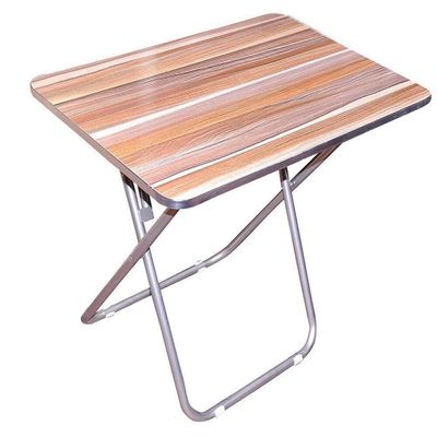 Mesa Portátil Dobrável 70x50cm ? Alumínio E Madeira, Multiuso Para Casa, Escritório E Camping
