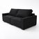 Sofá 2 Metros Contemporâneo Sala Estar Luxo Moderno Suede Preto