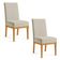 Kit 2 Cadeiras De Jantar Brisa Suede Base De Madeira - Pallazio Cor Cappuccino