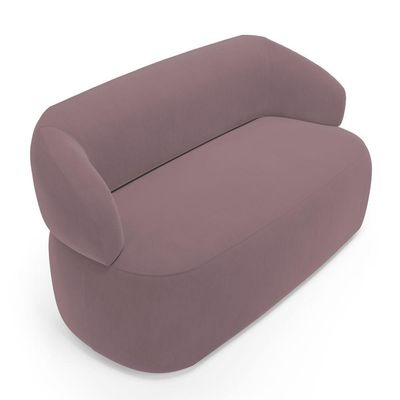 Sofá Orgânico 02 Lugares Living Glee 140cm Veludo Rosê - Desk Design