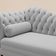 Divã Recamier Chaise Longue Lavínia 150cm Capitonê Pés De Madeira Bouclê Cinza Claro - Desk Design