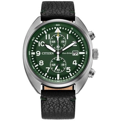 Relógio Citizen Masculino Ref: Ca7041-07x Solar Prateado Cronógrafo Eco-Drive
