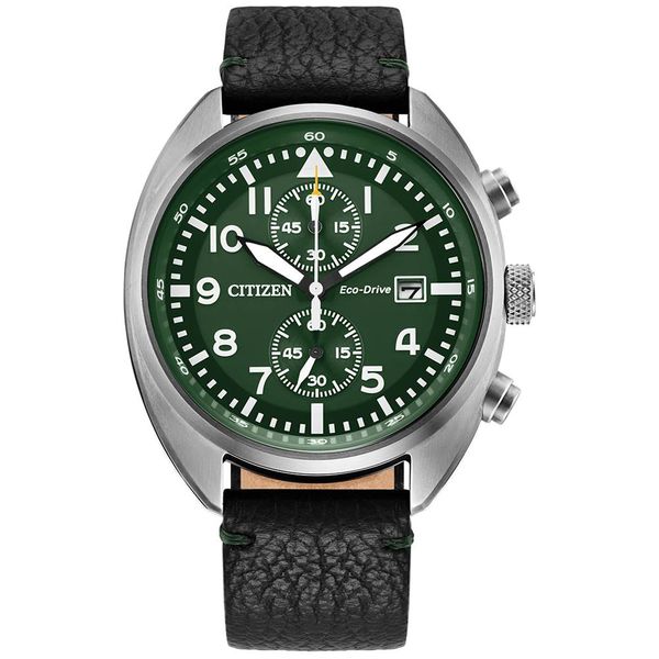 Relógio Citizen Masculino Ref: Ca7041-07x Solar Prateado Cronógrafo Eco-Drive