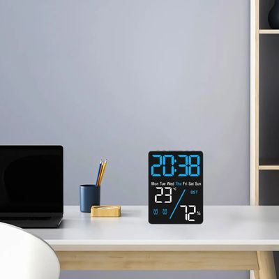 Despertador Digital Mesa 12/24 Horas, Temperatura, Umidade - Quarto, Escritório, Cozinha