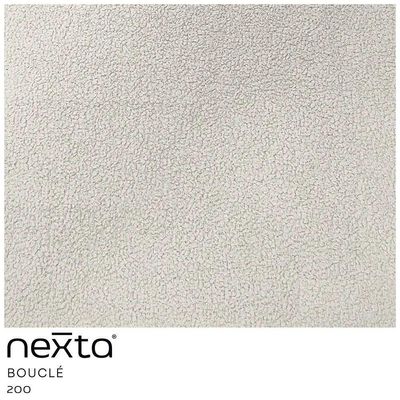 Poltrona Para Sala De Estar Agnes Pés Palito Castanho Bouclé Off White - Nexta Casa