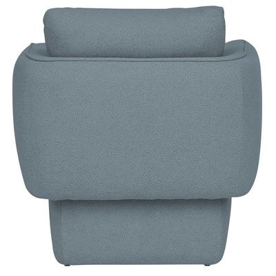 Poltrona Decorativa Sala De Estar Duna Bouclé Azul Claro - Nexta Casa