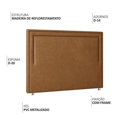 Cabeceira Cama Box Queen 160 Cm London Corano Caramelo - Nexta Casa