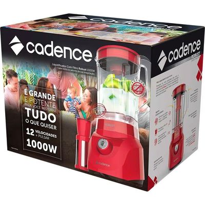 Liquidificador Cadence 1000W 3,3l Robust Liq4 C-garantia Vermelho 110V
