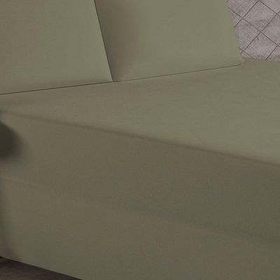 Jogo De Cama Casal Nobre 3 Peças Luva De Box 55cm De Altura Malha 100% Algodão - Avelã