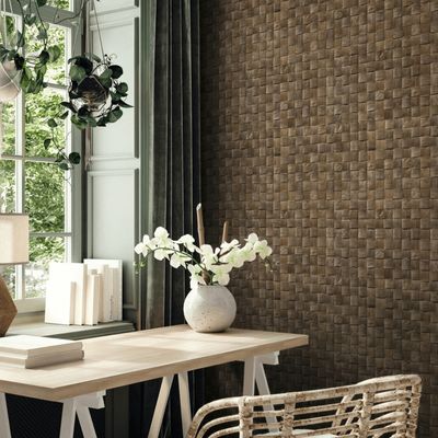 Papel de Parede Struktura Tijolo Marrom 45742