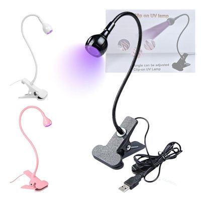 Mini Luminária Clip De Mesa Com Led Ultravioleta