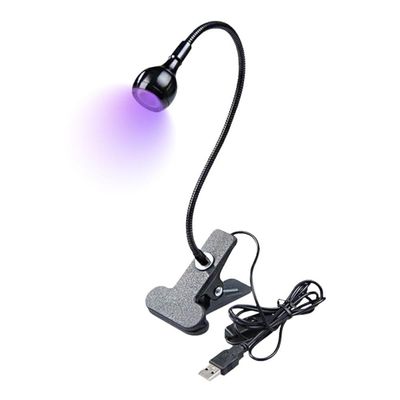 Mini Luminária Clip De Mesa Com Led Ultravioleta