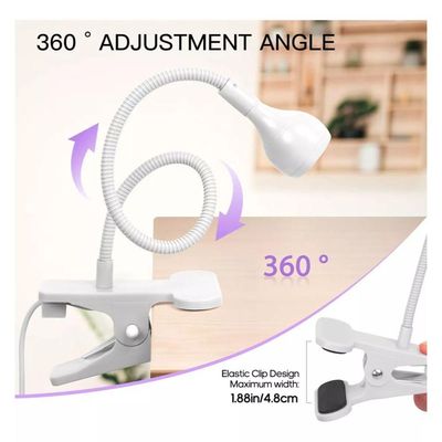 Mini Luminária Clip De Mesa Com Led Ultravioleta