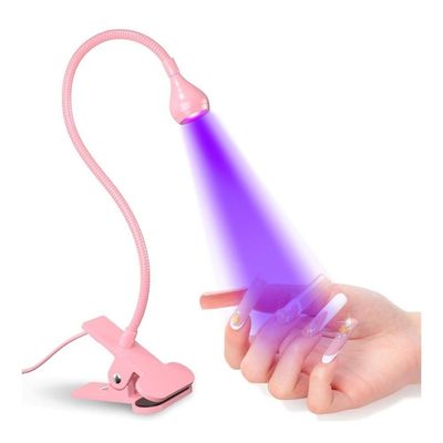 Mini Luminária Clip De Mesa Com Led Ultravioleta