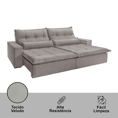 Sofá Grecia Veludo 02 Módulos De 120m B25cm Meu Sofá Online B026 Veludo Prata