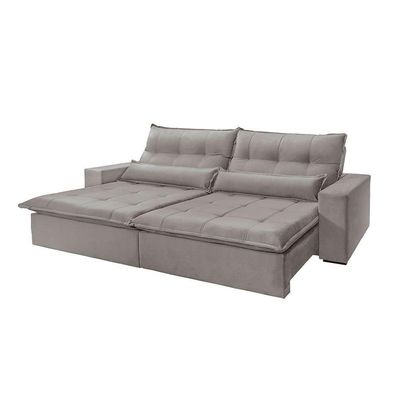 Sofá Grecia Veludo 02 Módulos De 120m B25cm Meu Sofá Online B026 Veludo Prata