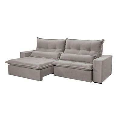 Sofá Grecia Veludo 02 Módulos De 120m B25cm Meu Sofá Online B026 Veludo Prata