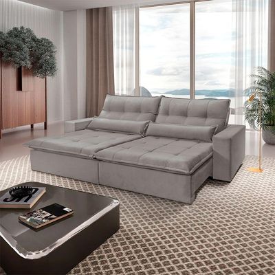 Sofá Grecia Veludo 02 Módulos De 120m B25cm Meu Sofá Online B026 Veludo Prata