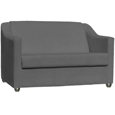 Kit Namoradeira Decorativa + 2 Poltronas Para Sala Manicure Recepção Consultório Mila Suede