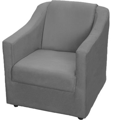 Kit Namoradeira Decorativa + 2 Poltronas Para Sala Manicure Recepção Consultório Mila Suede