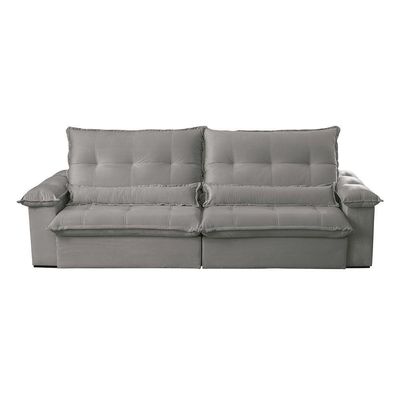 Sofá Vega 02 Módulos De 90cm Br 25cm Meu Sofá Online A230 Linho Cinza