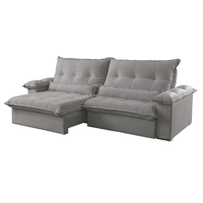 Sofá Vega 02 Módulos De 90cm Br 25cm Meu Sofá Online A230 Linho Cinza