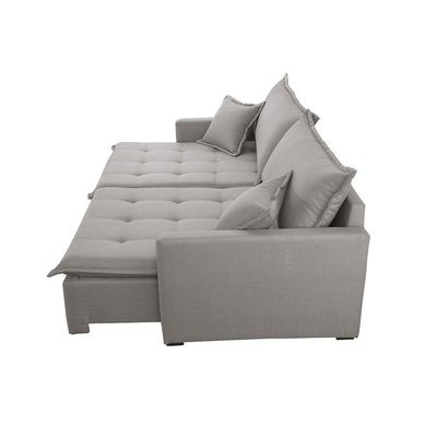 Sofá Cama Flora 02 Módulos De 80cm Br 15cm Meu Sofá Online A230 Linho Cinza