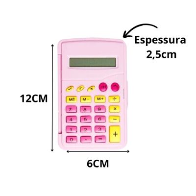 CALCULADORA DE BOLSO 8 DIGITOS FLIP PINK VIBES - LETRON