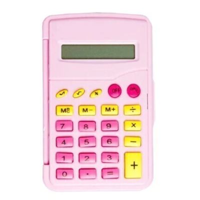 CALCULADORA DE BOLSO 8 DIGITOS FLIP PINK VIBES - LETRON