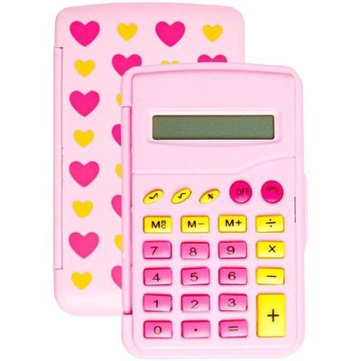 CALCULADORA DE BOLSO 8 DIGITOS FLIP PINK VIBES - LETRON