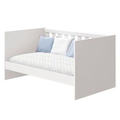Quarto De Bebê Americano 6 Portas Com Berço Americano Katatau Branco Acetinado Savana - Reller - Henn E Colchão Ortobom