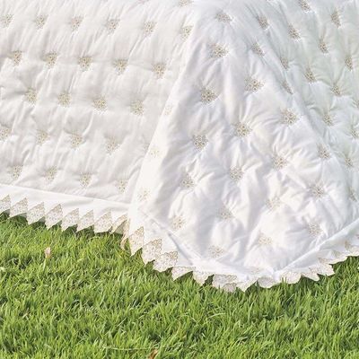 Kit Cobre Leito Sensualle Casal Queen 5 Peças Percal 400 Fios 100% Algodão - Branco